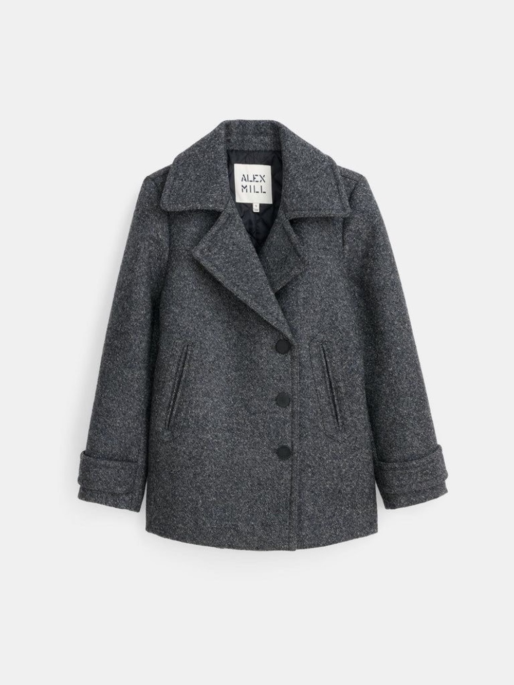 Alex Mill Grace Italian Peacoat in gray size medium